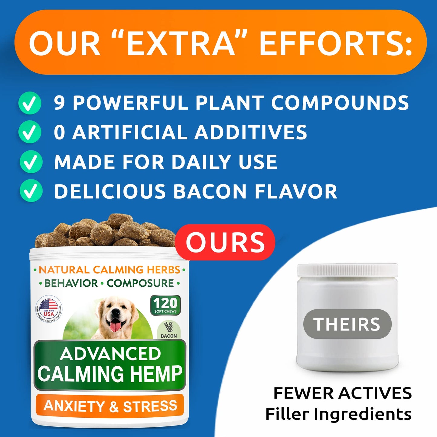 Allergy Relief + Advanced Calming Bundle - Anti-Itch Skin&Coat + Anxiety Relief - Omega 3 Fish Oil + Hemp Oil + Melatonin - Itching &Paw Licking + Separation Aid - 240 Chews - Made in USA