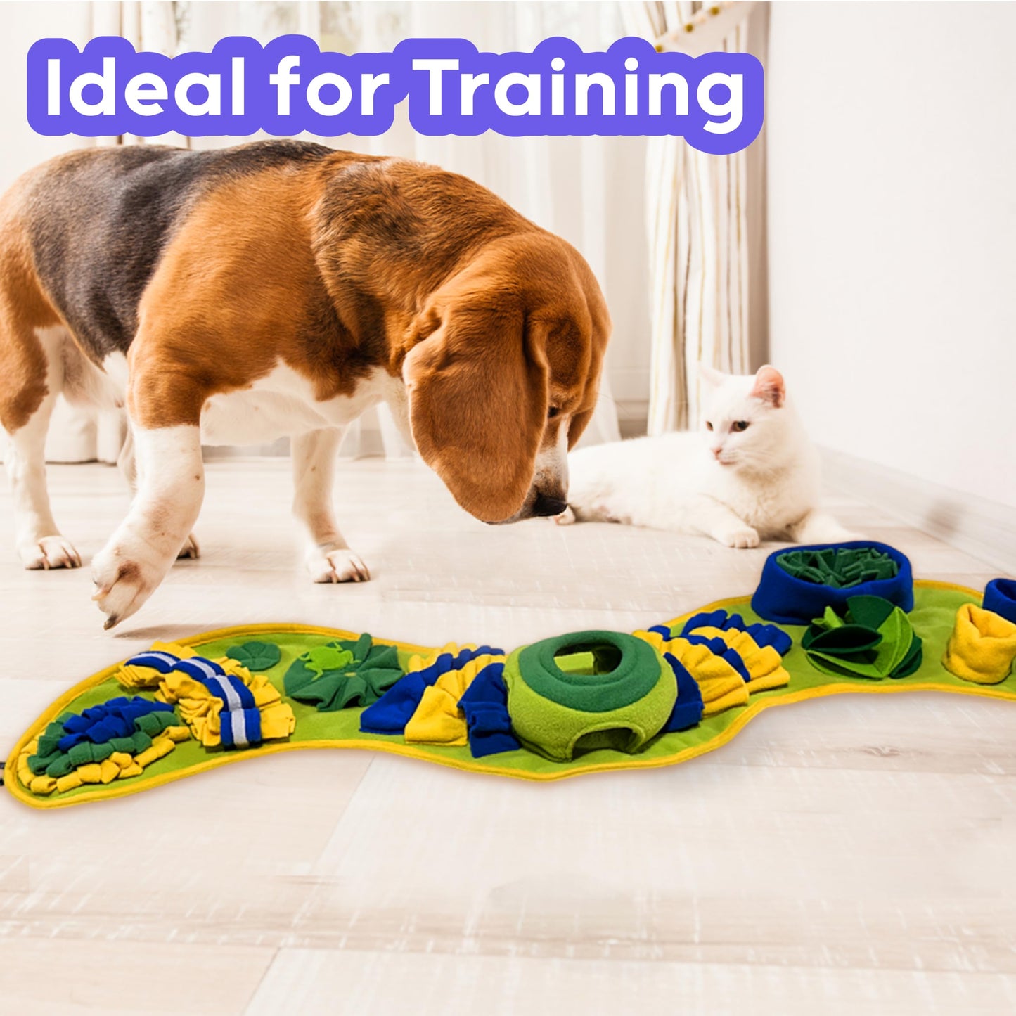 PAWLUDE Snuffle Mat for Dogs 39 x 12 in - Digging Mat Encourages Interaction and Enhancing Pet Wellbeing, Pet Training Sniff Pad, Digging Dog Toy for Feeding and Play, Nosework Treat Matt