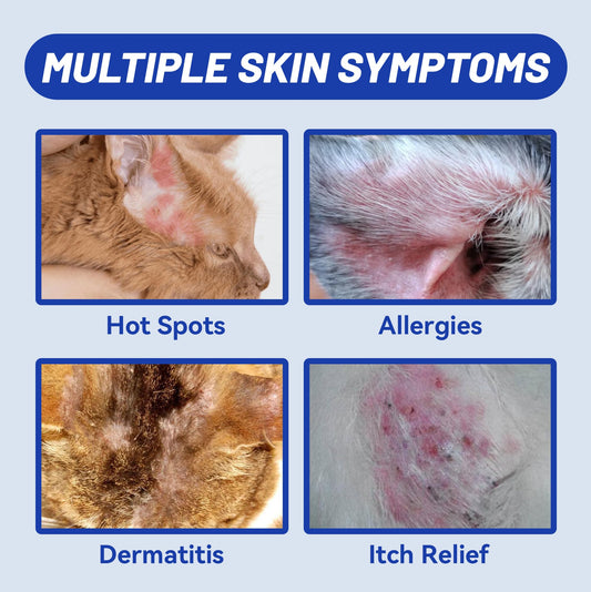 Wellix Hot Spot Treatment&Itch Relief Spray for Dogs&Cats - Wound Care&Dry Itchy Skin&Dermatitis for Dog Skin Care Spray - Pet Allergy Spray with Chamomile,100ml
