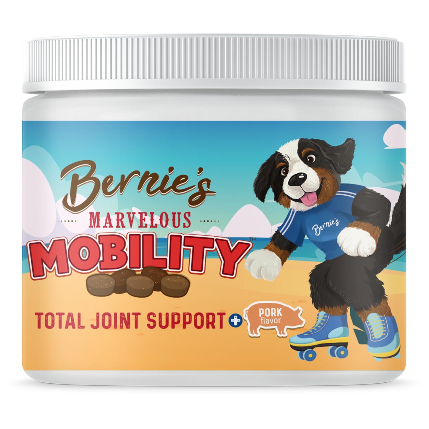 Bernie's Marvelous Mobility - Daily Total Joint Support for Dogs - 90 Soft Chews - Maintain & Rebuild Mobility, Supports Joint Tissue Health