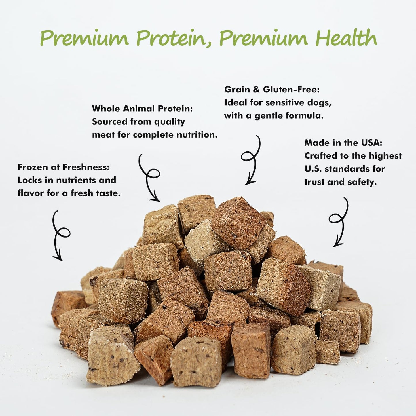 SIERRA VALLEY Freeze-Dried Beef Liver Dog Treats, High Iron Human-Grade Protein Bites, 2cm Chewy Cubes for Training Rewards, No Additives Grain-Free, Resealable Freshness Pouch 6oz