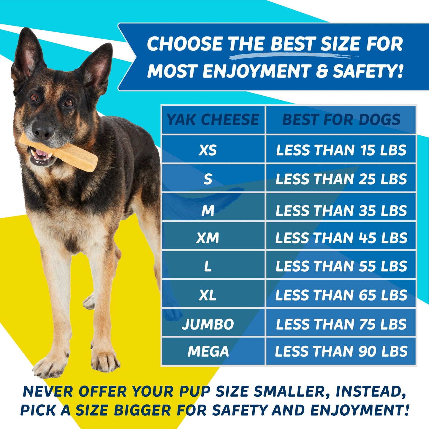 BULLYYAKER Cheese Chews: Himalayan Yak Cheese Dog Chews- Natural, Healthy & Long Lasting Dog Treats - Grain, Gluten & Lactose-Free Rawhide Alternatives, Small 3 Pack, 6 Oz