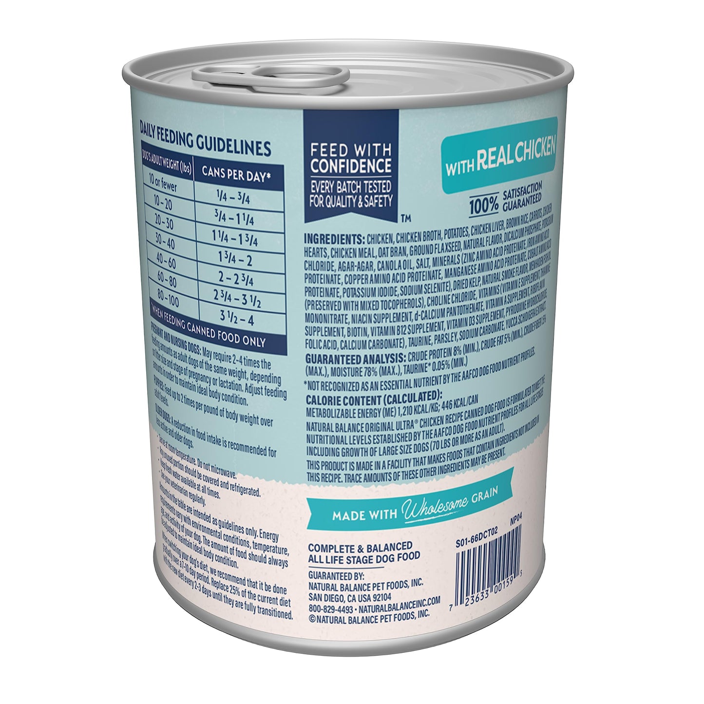 Natural Balance Original Ultra Adult Wet Dog Food, Chicken Formula with Brown Rice, Carrots & Potatoes, 13 Ounce Can (Pack of 12)