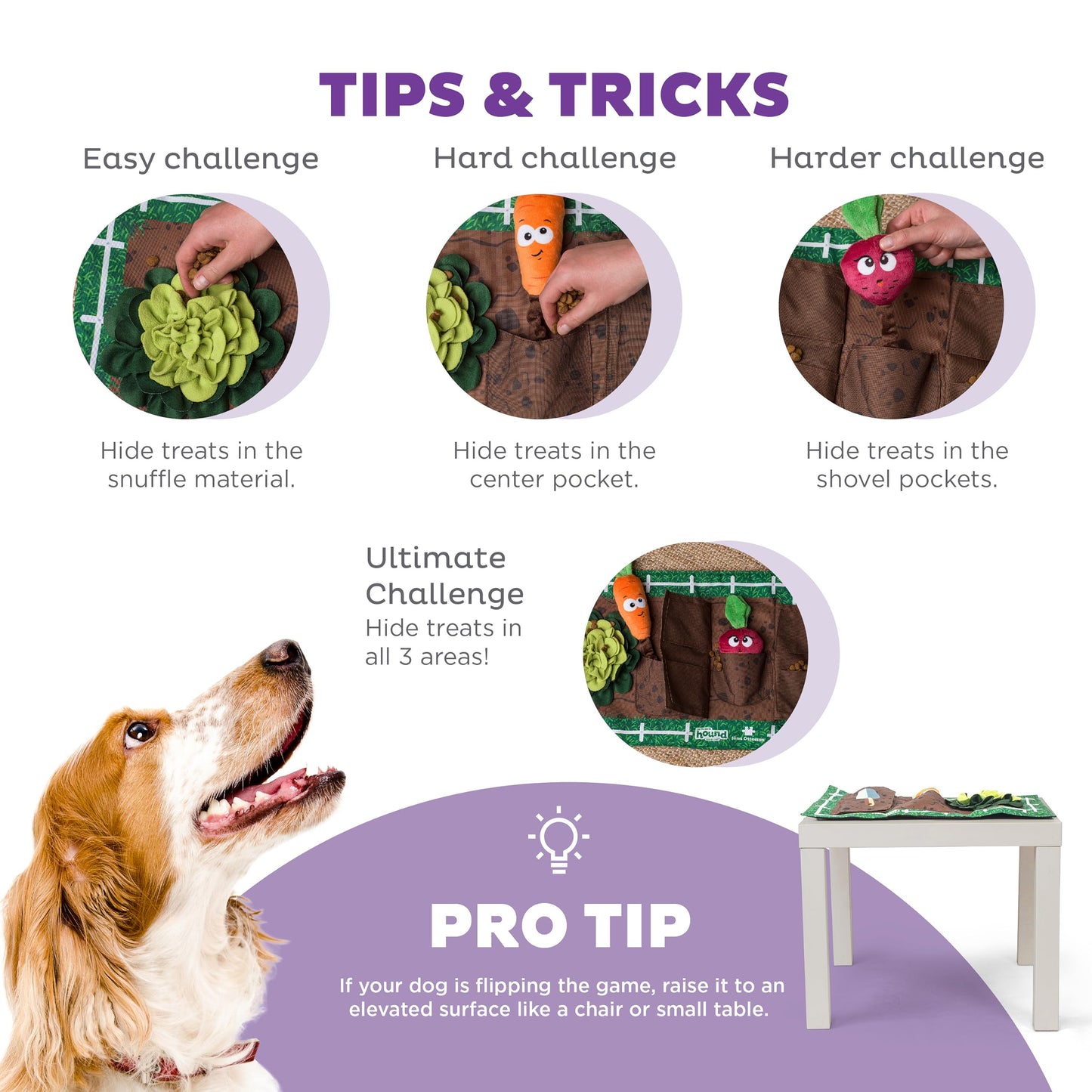 Outward Hound by Nina Ottosson Activity Matz Garden Game Plush Dog Puzzle Mat Dog Enrichment Dog Toy, Level 2 Intermediate, Multicolored