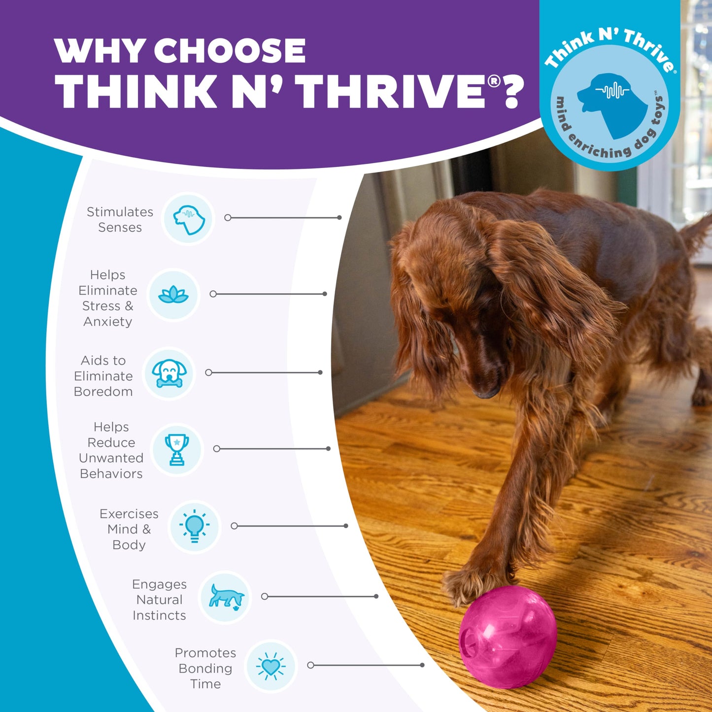 Outward Hound Orbee-Tuff Mazee Interactive Dog Puzzle Toy, Treat Dispensing Slow Feeder Ball, Pink, 4.7-Inch