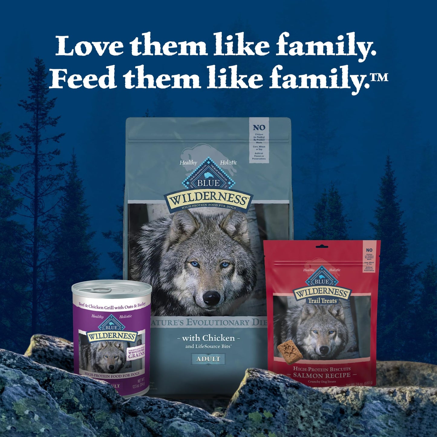 Blue Buffalo Wilderness Dry Dog Food Plus Wholesome Grains, Chicken, 4.5 lbs.