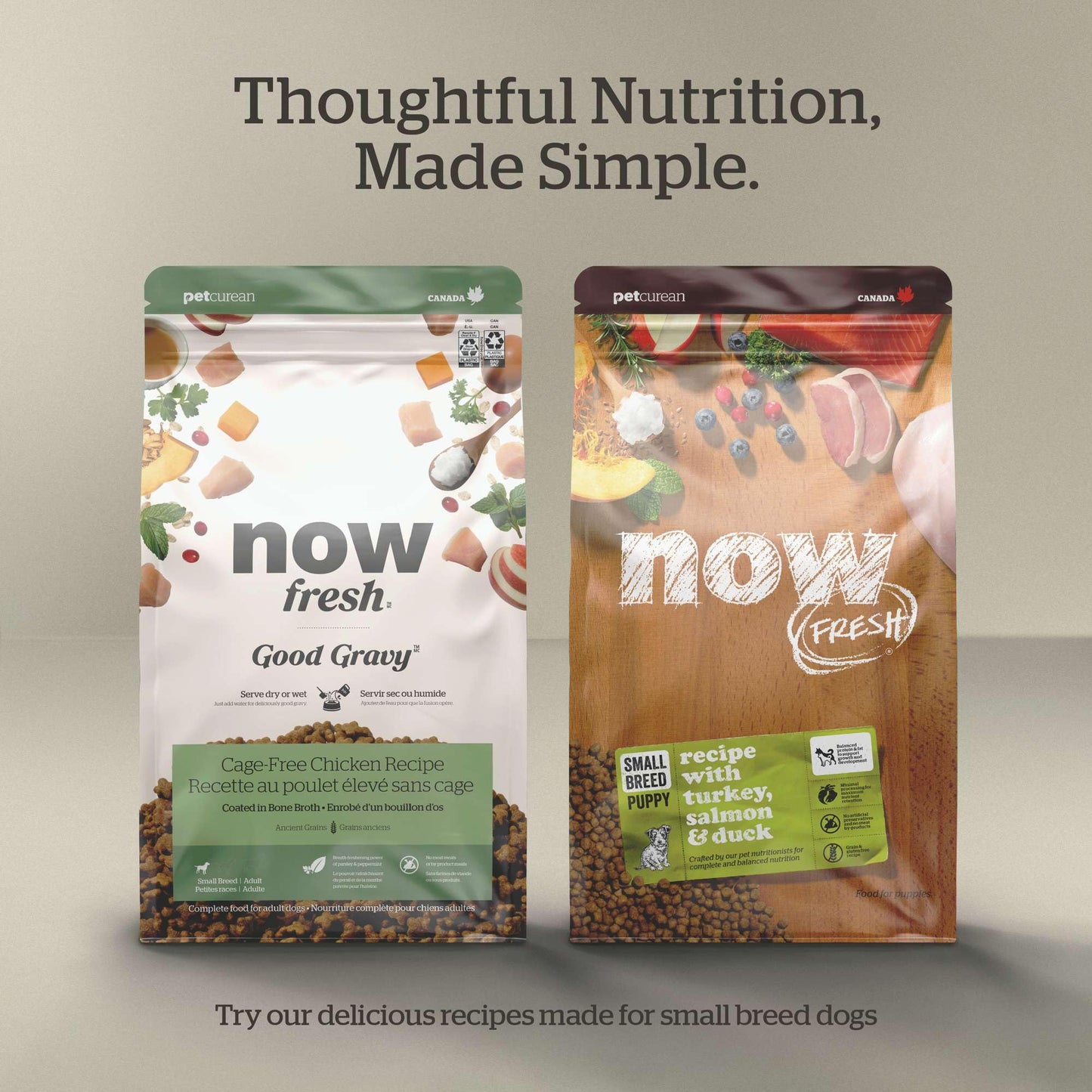 Now Fresh Grain-Free Small Breed Senior Dry Dog Food with Turkey, Salmon & Duck, Premium Kibble Made with Real Meat & Fish, Chicken-Free, Added Glucosamine & Chondroitin for Healthy Joints, 22 lb Bag