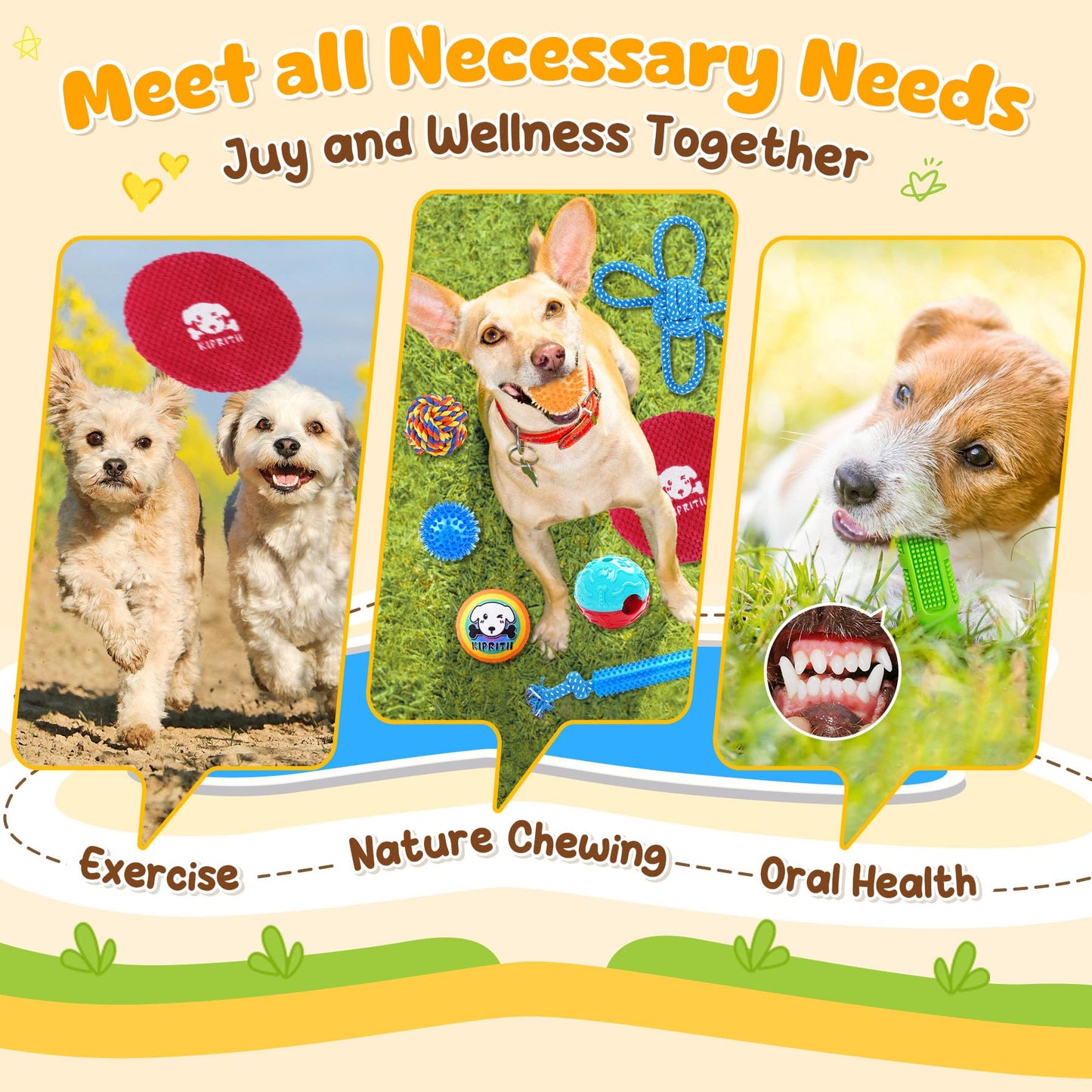 Brightkins Touchdown Time! Treat Puzzle - Enrichment Puzzle Toys for Dogs Mental Stimulation, Gift for Puppies