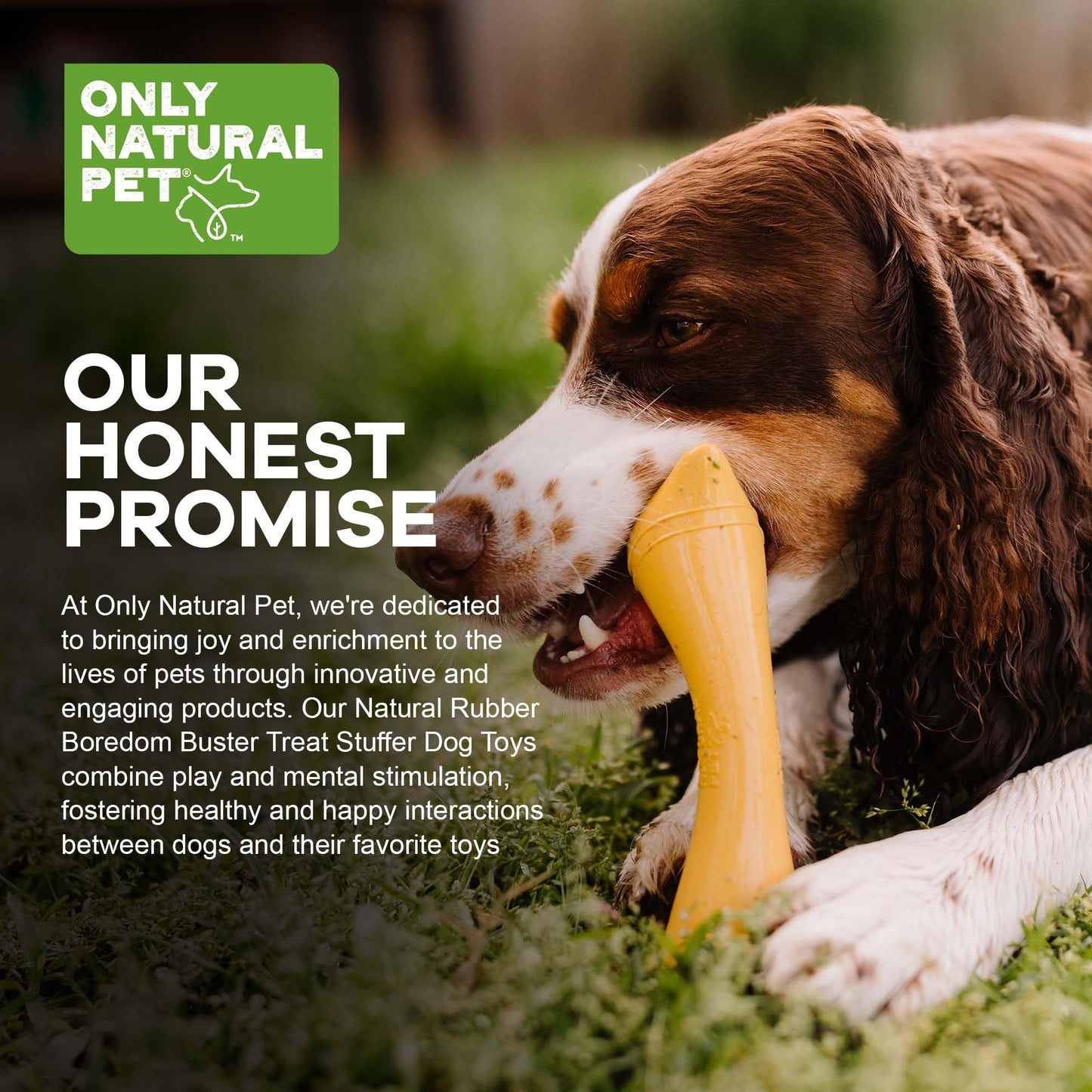 Only Natural Pet Rubber Boredom Buster Treat Stuffer Dog Toys - Interactive Stuffable Feeder Dispenser Fillable Durable Play Puppy Medium Large XS Chew Pup Hide Holder Easy Refill -BobbleBone/Yellow