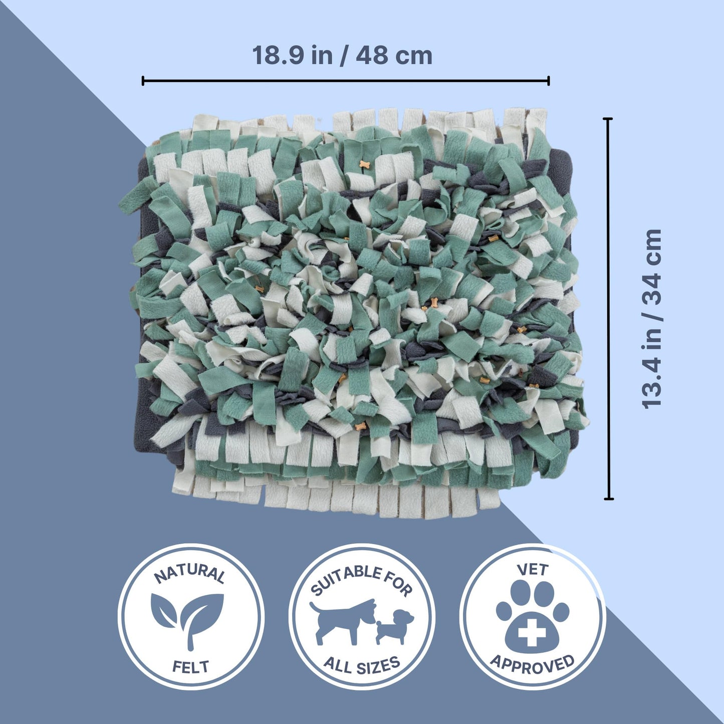TRIXIE Snuffle Mat for Dogs, Level 1 Interactive Dog Toys, Slow Feeder Puzzle, Foraging Training