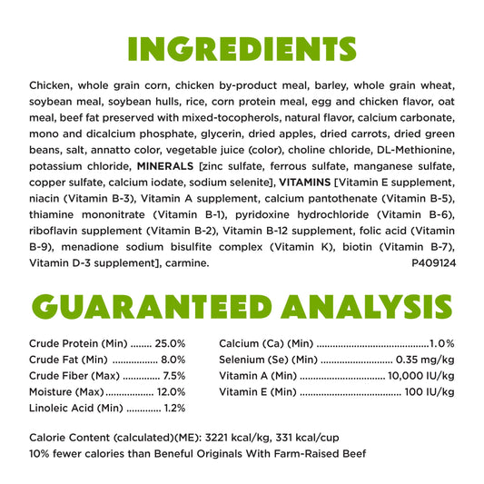 Purina Beneful Healthy Weight With Farm-Raised Chicken Natural Dog Food Dry Formula With Added Vitamins, Minerals and Nutrients - (Pack of 4) 3.5 lb. Bags