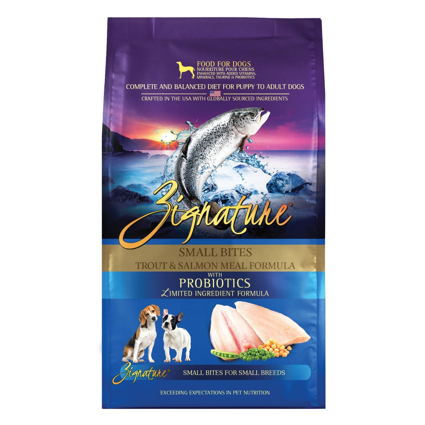 Zignature Trout & Salmon Limited Ingredient Formula Dry Dog Food Small Bites 4lb