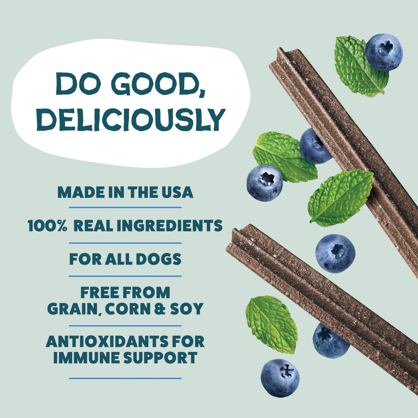 Shameless Pets Dental Treats for Dogs, Variety (4-Pack) - Healthy Sticks for Teeth Cleaning & Fresh Breath - Dog Bones Dental Chews Free from Grain, Corn & Soy