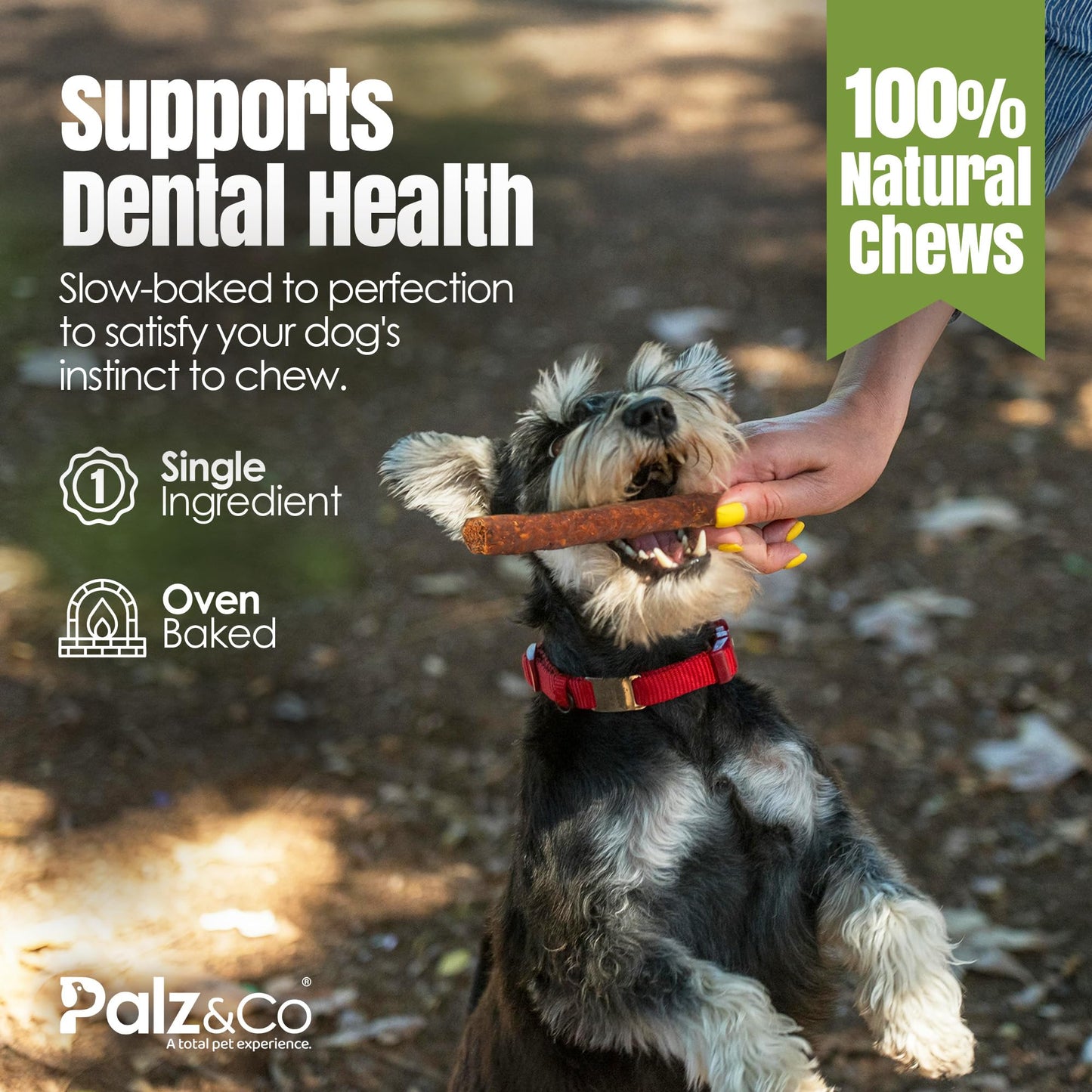Moodog Beef Sausage Dog Treats - 20 Pack of Soft, All-Natural Grain-Free Chews for Dogs - Supports Dental Health, Joint Care & Stress Relief - No Artificial Additives