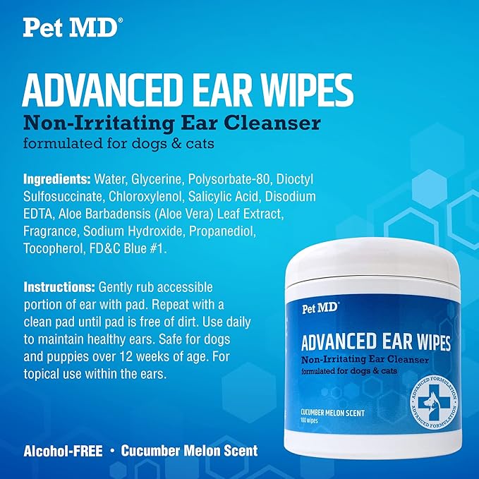 Pet MD Advanced Ear Wipes + Advanced Hip & Joint