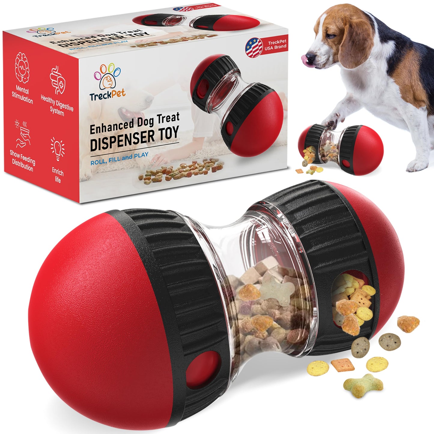 Treat Dispensing Dog Toys – Dog Puzzles for Smart Dogs – Dog Puzzle Toy for Boredom,Mental Stimulation, Enrichment and Training – Durable and Fun Almost All Breeds