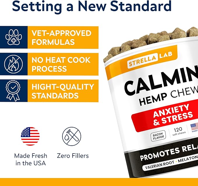 Advanced Allergy + Hemp Calming Dogs Bundle - Itchy Skin Treatment + Anxiety Relief - Omega3&Pumpkin - Dog Itch Relief + Health & Wellness Supplements for Dog Separation Barking - 240Ct - Made in USA