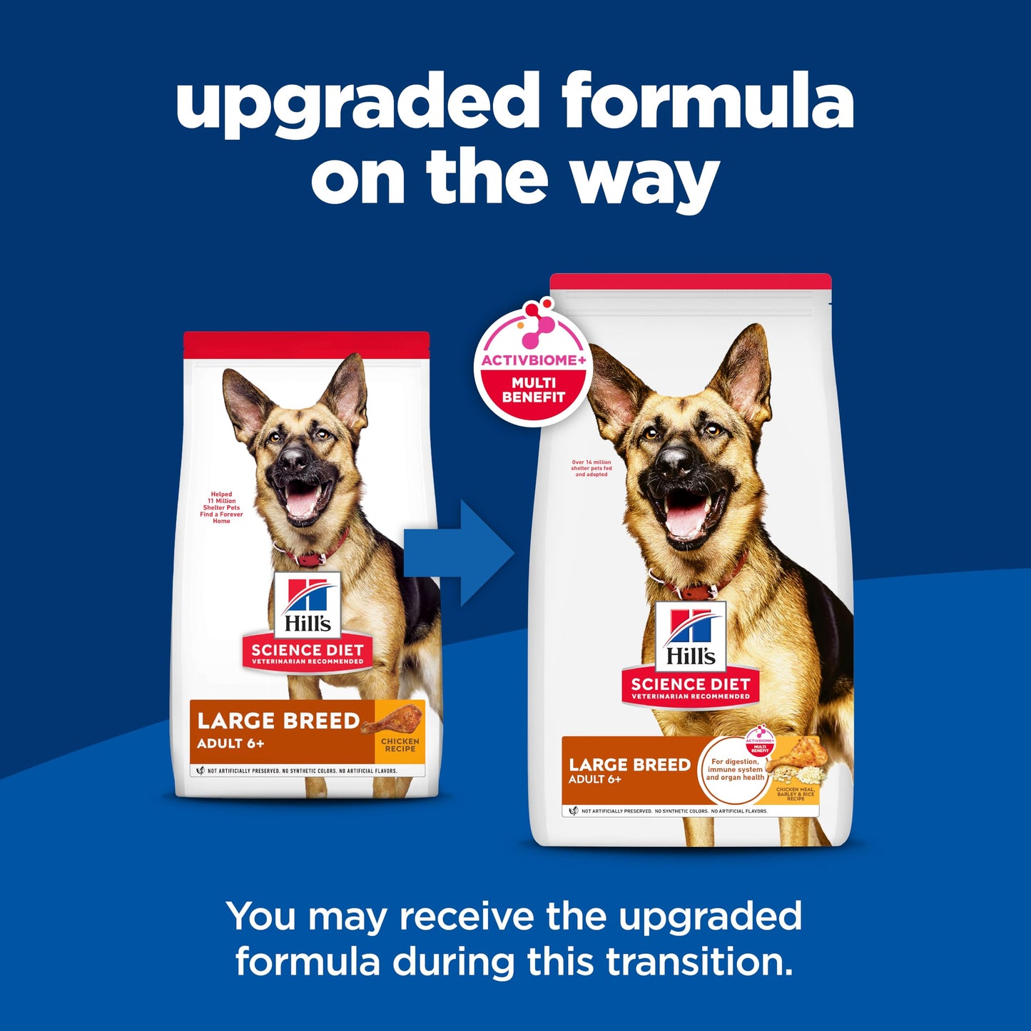 Hill's Science Diet Large Breed Senior Dry Dog Food Adult 6+, Quality Protein for Joint Support & Lean Muscles, Chicken Recipe, 15 lb. Bag