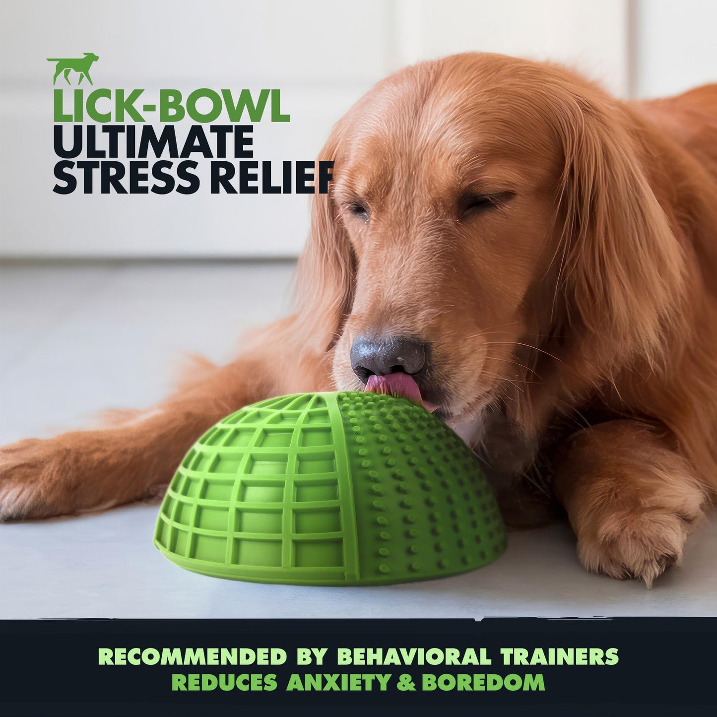 Tuff Pupper Lick Bowl for Dogs | Standard Size Slow Feeder Bowl | Four Textures for Dog Anxiety & Boredom | Silicone Lick Mat | Easy Clean Dishwasher Safe | Stable & Wobble Modes | NOT for Chewing