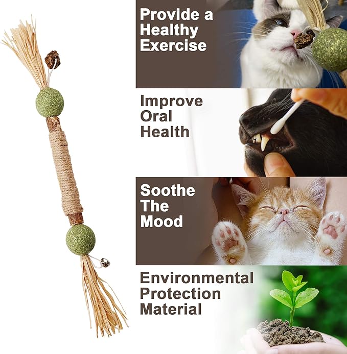 PAZ'S GIFT Catnip Toy cat Toys Catnip Toy cat chew Toy cat Kicking silvervine Stick Teeth Cleaning Cute Kitten Teething Indoor Interactivecat Dental Care Matatabi (Chewing cat Toys)