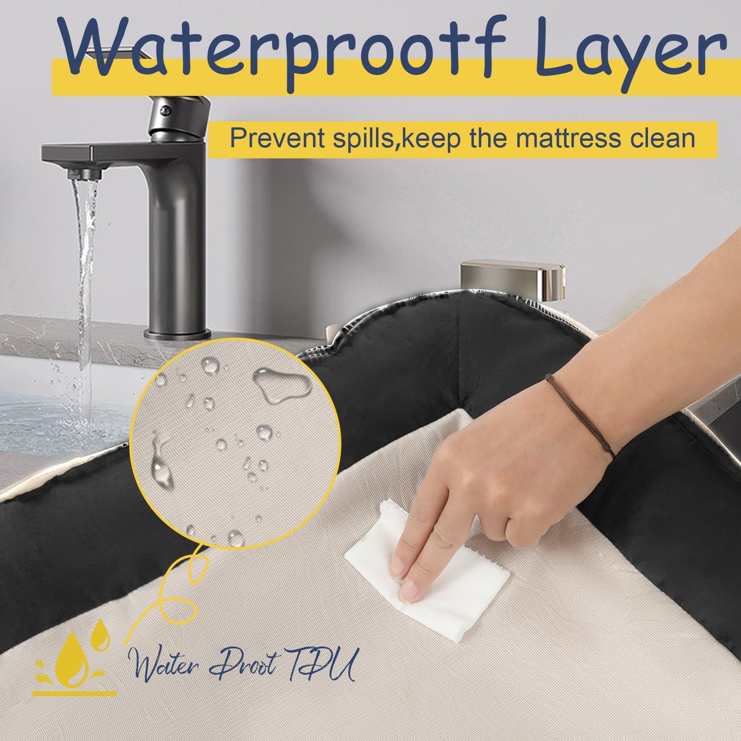 Orthopedic Dog Bed for Large Medium Sized, Washable Memory Foam Large Dog Bed, Durable Medium Pet Sofa with Removable Cover, Washable Waterproof Pet Couch Beds(Grey, XL)