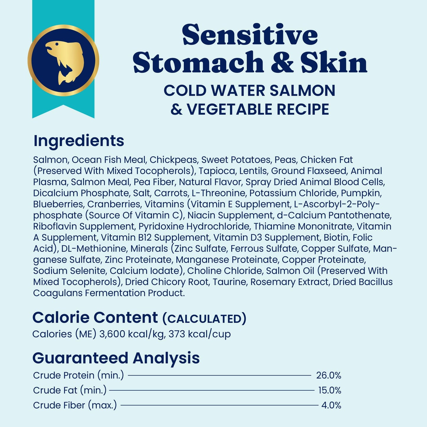 Solid Gold Salmon Dog Food for Sensitive Stomachs – Grain Free & Gluten Free Kibble w/Probiotics to Support Gut Health & Digestion - Sensitive Stomach Dog Food for All Ages – Nutrientboost™ – 3.75 LB