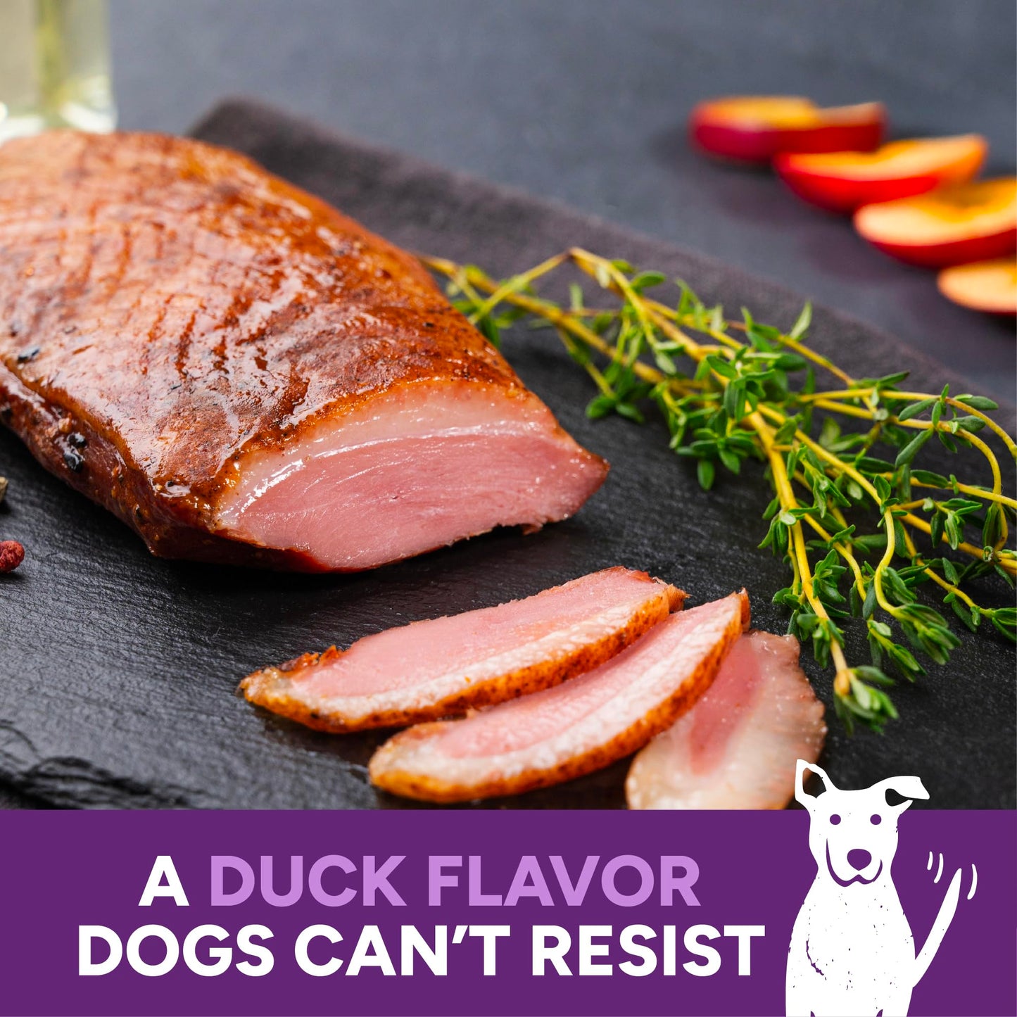 Cloud Star Wag More Bark Less 10 oz Grain Free Jerky Dog Treats with Duck & Apple