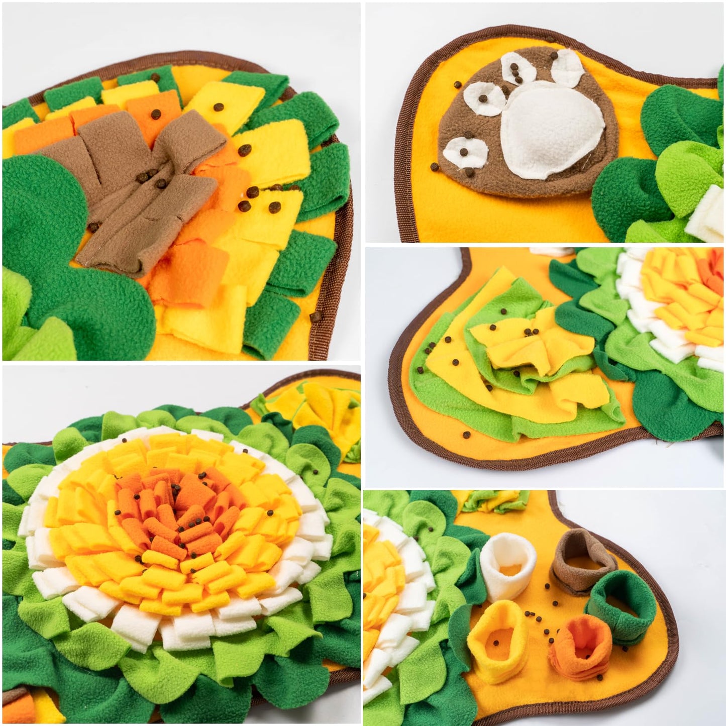 Generic Pet Snuffle Mat for Puppies Dogs,Interactive sniff mat for Small and Medium，Mental Puzzle Toys for Smell Training and Slow Feeder，Stress Relief, Orange