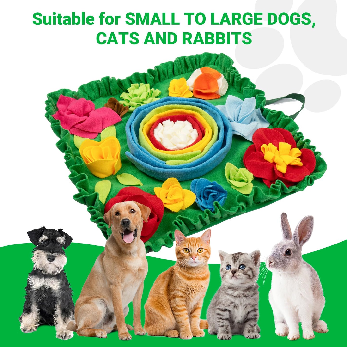 TWOPER Snuffle Mat for Dogs - Interactive Dog Toys to Keep Them Busy | Dog Puzzles Slow Feeder Bowl for Puppy Treat Lick Mat