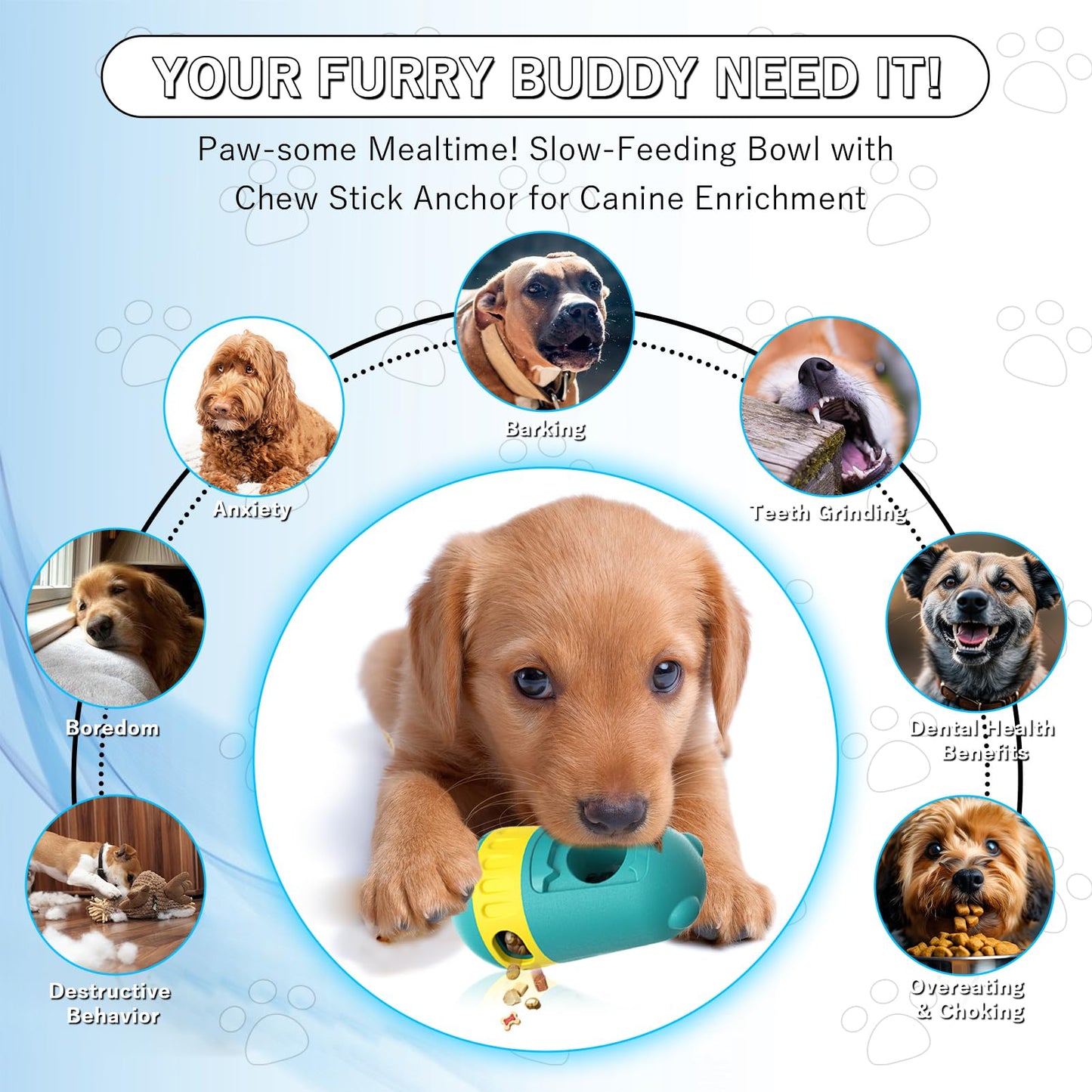 3-in-1 Dog Chew Toy & Treat Dispenser - Anti-Choking Safety Design for Aggressive Chewers, Interactive Slow Feeder Food Stick Holder Fits Yak & Bone Sticks, Puzzle Toys for Small to Large Dogs (Green)