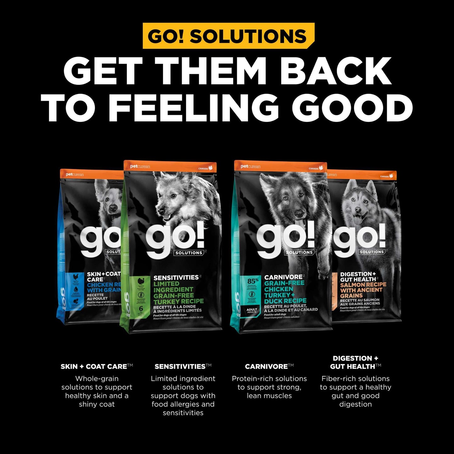 Go! Solutions Weight Management + Joint Care, Grain-Free Dry Dog Food, Salmon Adult and Senior Recipe, 3.5 lb Bag