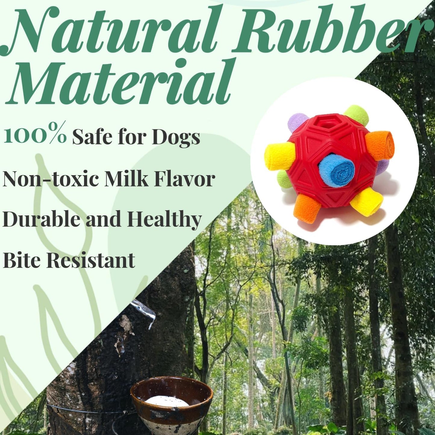 CIIVURR Snuffle Ball for Dog Toys Unbreakable Upgrade Ball Interactive Toy Foraging Snuffle Mat Puppy Treat Dispenser Slow Feeder Dog Puzzle Toys for Small, Medium, Large Pets (Red Rainbow)