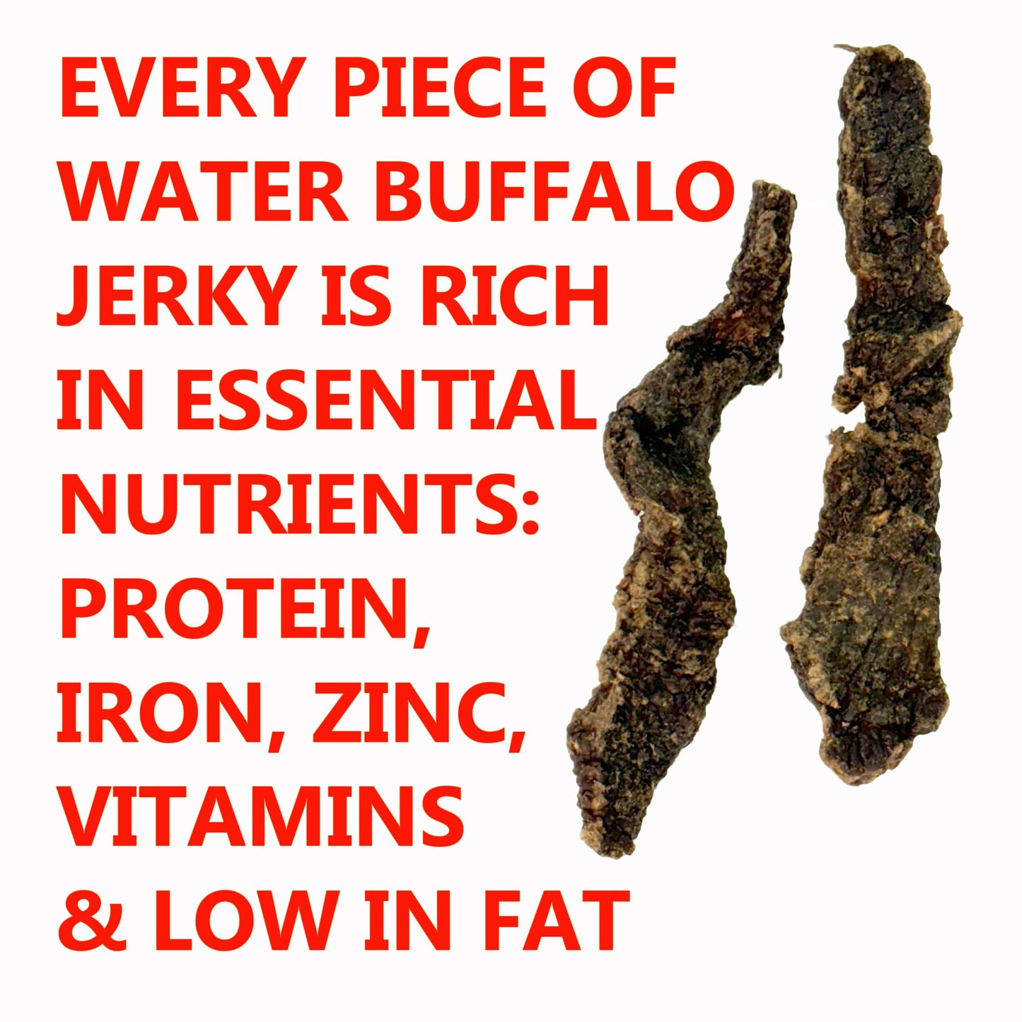PIMA Water Buffalo Jerky, Dried Meat, Excellent Source Protein for Dogs - 15oz