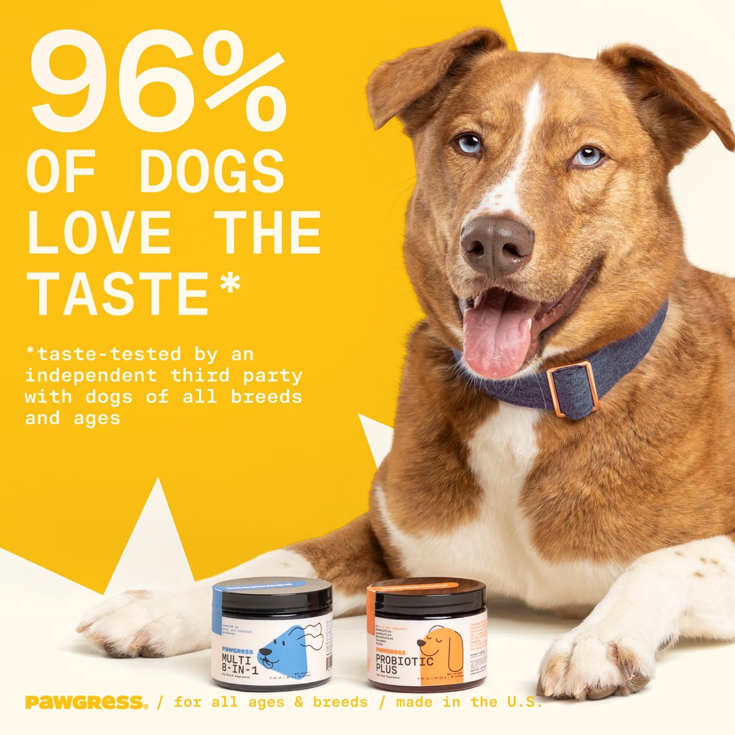 Pawgress 8-in-1 Dog Multivitamin – 100% Natural Supplement Powder with Colostrum for Healthy Skin, Joints & Energy – Crafted by Dog Nutritionist Kayla Kowalski, Made in USA – 30 Scoops