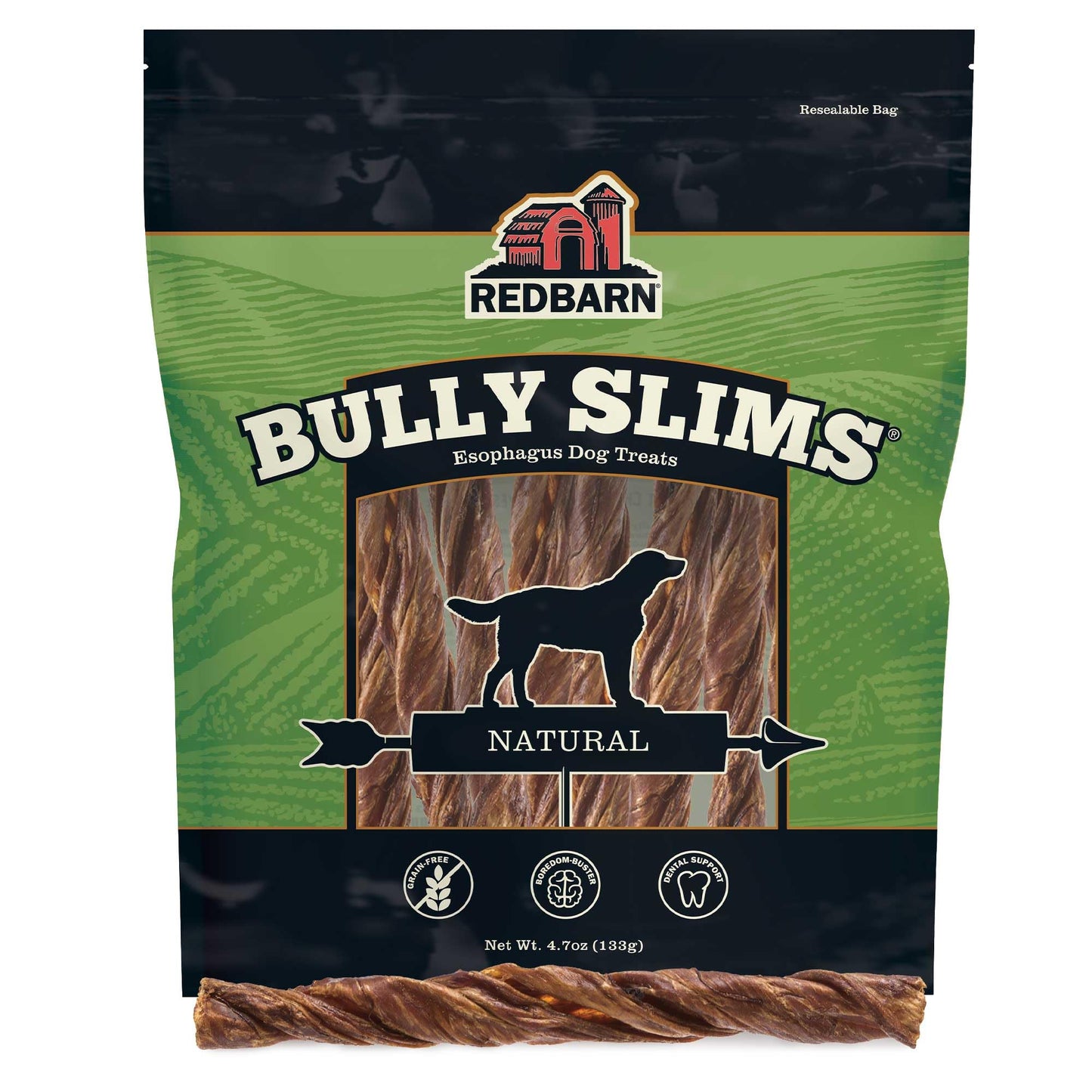 Redbarn Bully Slims Esophagus Dog Treats – 4.7 oz Bag – Single Protein Made with Natural Beef Esophagus, Slow-Roasted for Maximum Flavor – No Rawhide, Highly Digestible Chew, Gluten-Free