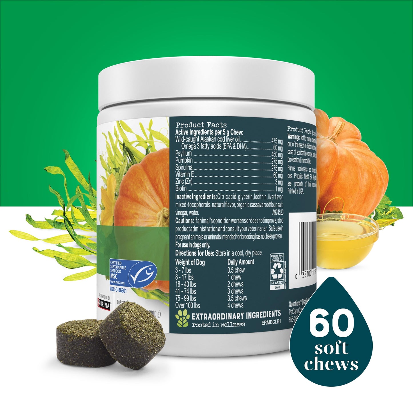 EverRoot By Purina Multi-Benefit Dog Supplements Soft Chews - 10.6 oz. Canister