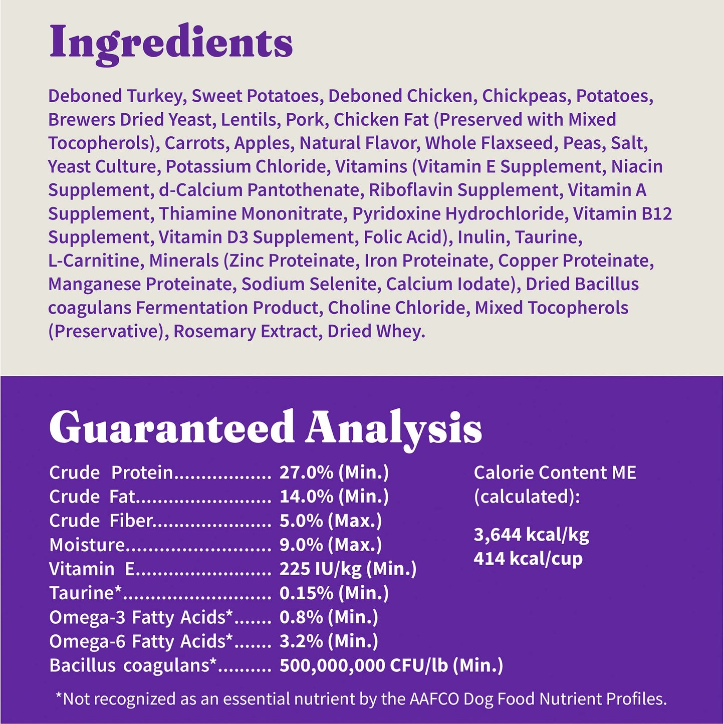 Halo Holistic Dog Food Cage Free Turkey & Sweet Potato Formula, Grain Free Dry Dog Food, for Healthy Weight Support, Kibble for Adult Dogs, 3.5 lb Bag