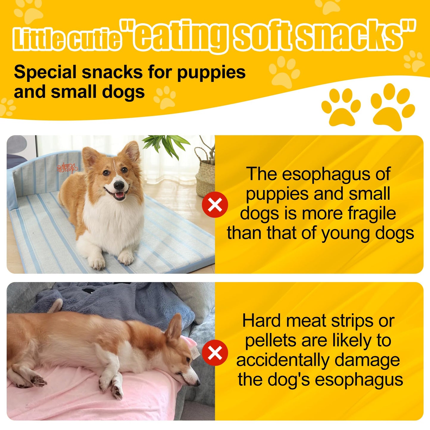 Chienmily Sweet Potato Dog Treats Soft, Natural Human Grade Puppy Chew, Low Fat Grain Free Treats, Gluten Free for Small Medium & Large Dogs, 11.6oz