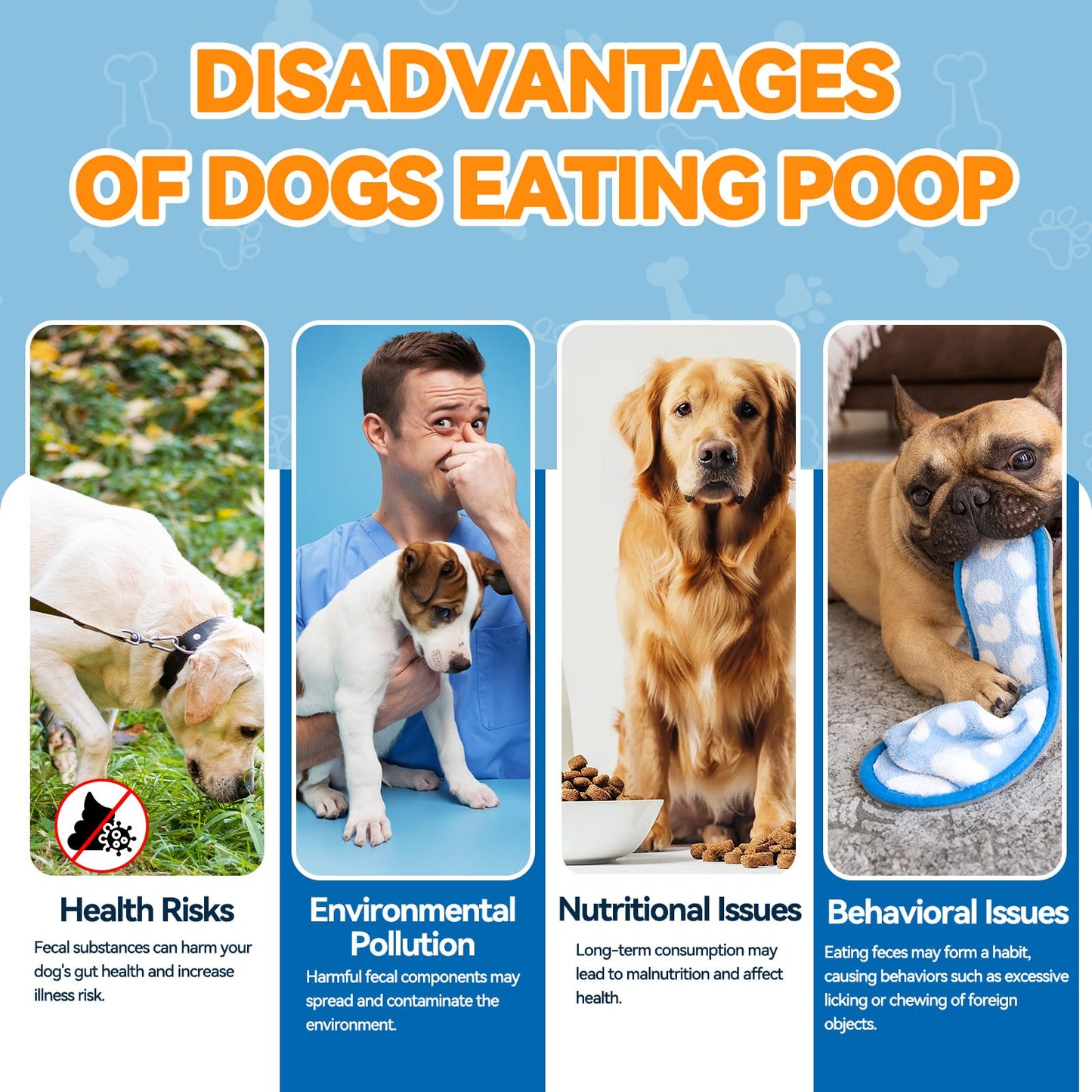 No Poo Chews for Dogs - 200 Chews Coprophagia Deterrent for Dogs - Stool Eating Deterrent with Probiotics & Enzymes for Digestive, Teeth Health & Immune - Stop Dog Poop Eating - Chicken Flavor
