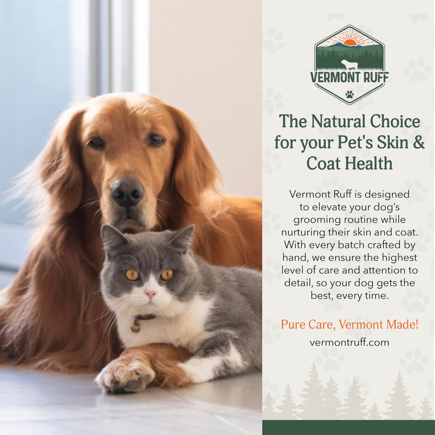 Waterless Shampoo for Cats & Dogs – Unscented, No-Rinse Formula for Ultra-Sensitive Skin – Gentle, Soothing & Moisturizing