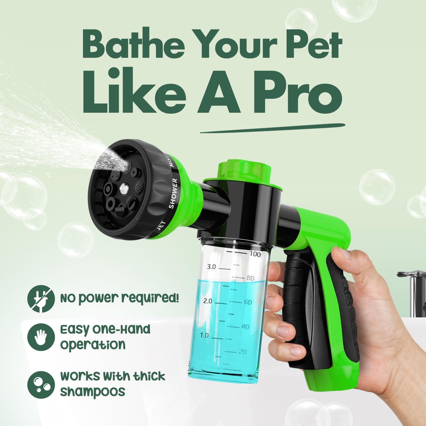 Girl With the Dogs Pure Fur! Sensitive Skin Pet Grooming Bundle - Made in USA - Dog Shampoo & Conditioner (1 Gal Each) + Sprayer Nozzle