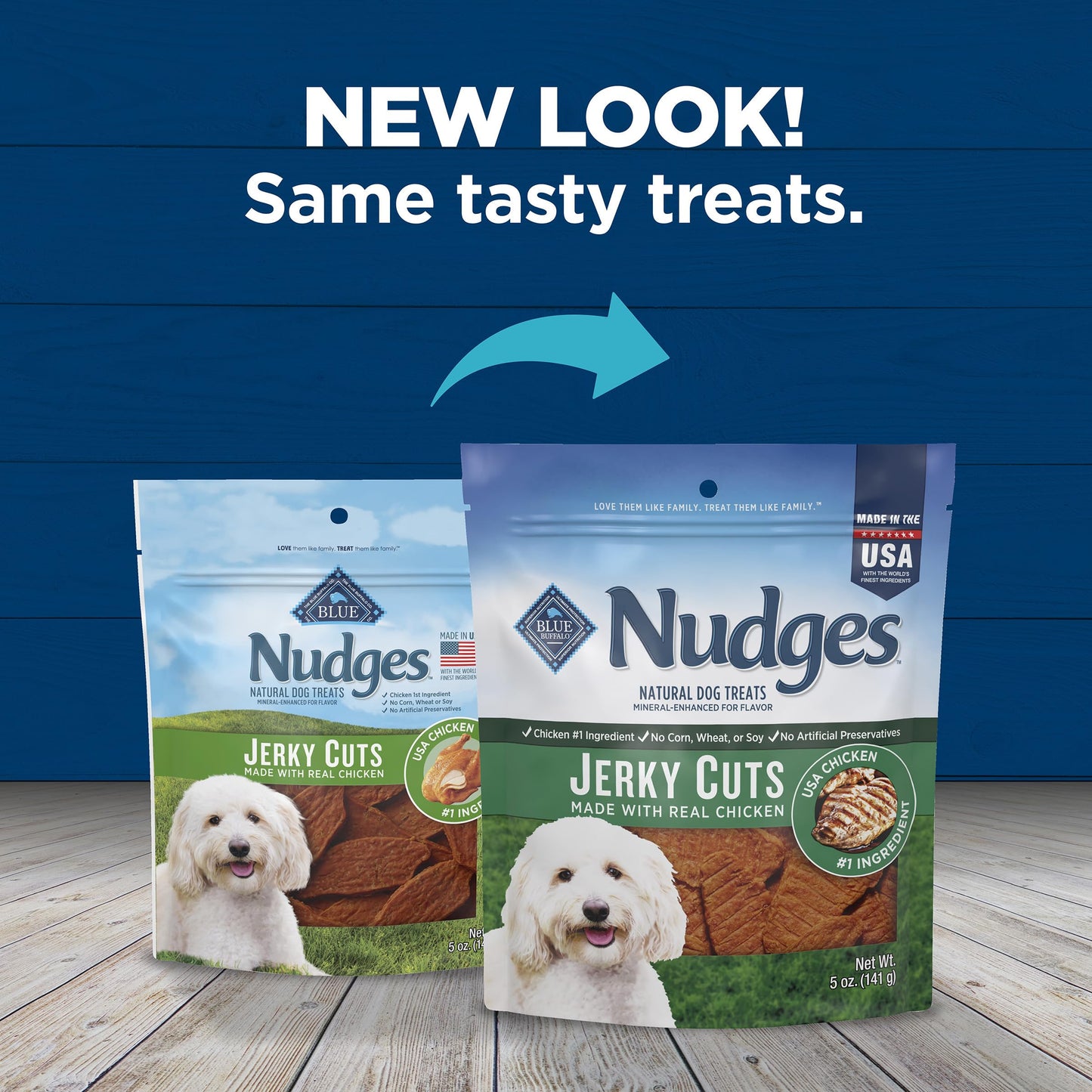 Blue Buffalo Nudges Jerky Cuts Natural Dog Treats Chicken Bag