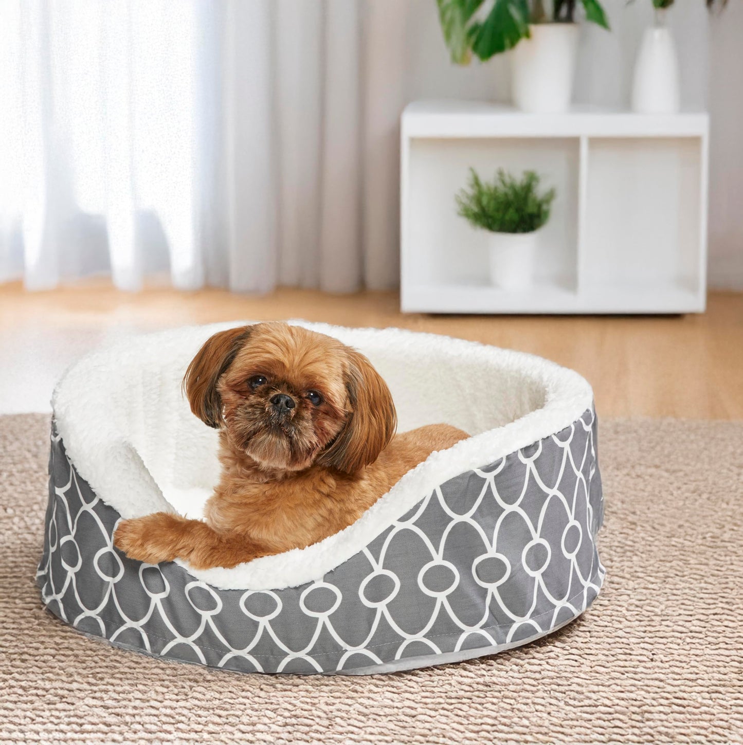 MidWest Homes for Pets Orthoperdic Egg-Crate Nesting Pet Bed w/ Teflon Fabric Protector, Small Gray