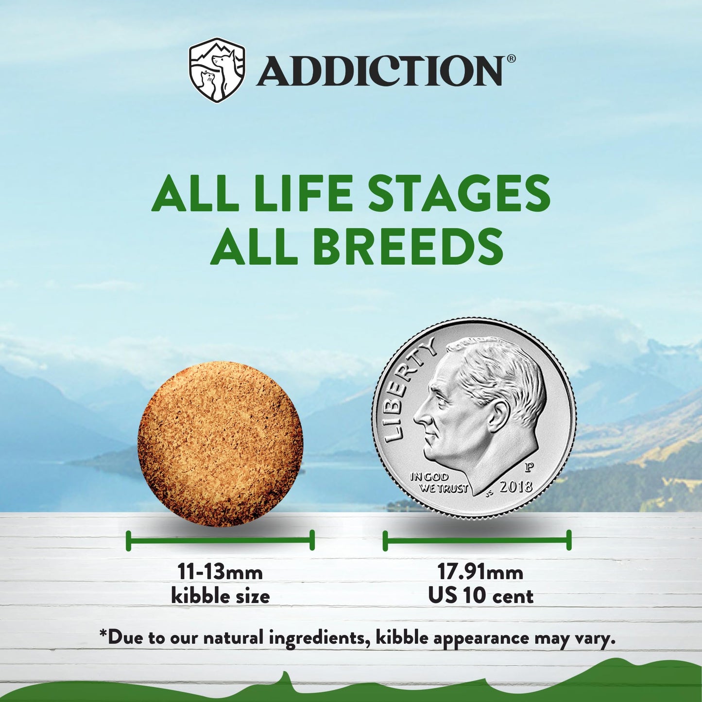 Addiction Zen Vegetarian Dry Dog Food - Plant-Based Protein for Dogs with Meat Allergies & Sensitive Skin - Vegetarian Dog Food for All Life Stages - Made in New Zealand 20lb