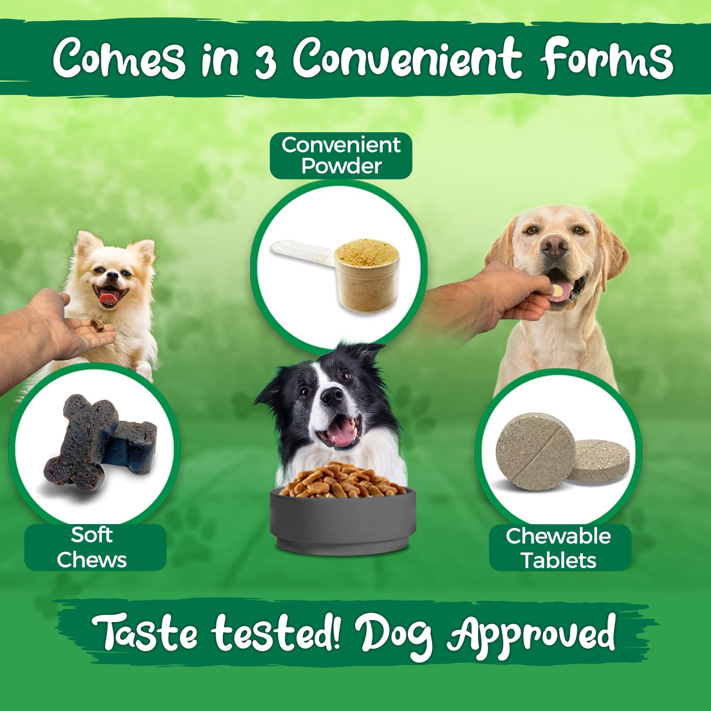 Glucosamine for Dogs, Joint Supplement for Dogs with Chondroitin, MSM, Omega-3, Turmeric and Vitamins for Pain Relief, Dog Joint Supplement with Calcium and Phosphorus for Bone Health, 120 Soft Chews