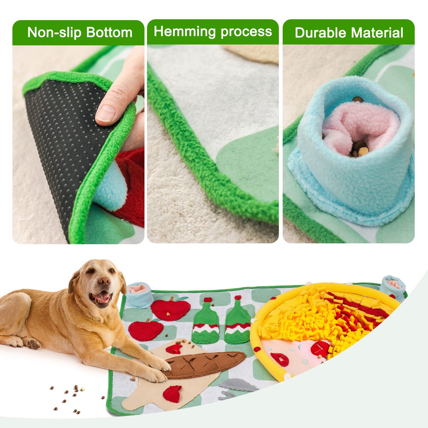 Snuffle Mat for Dogs - Encourages Natural Foraging Skills, Medium