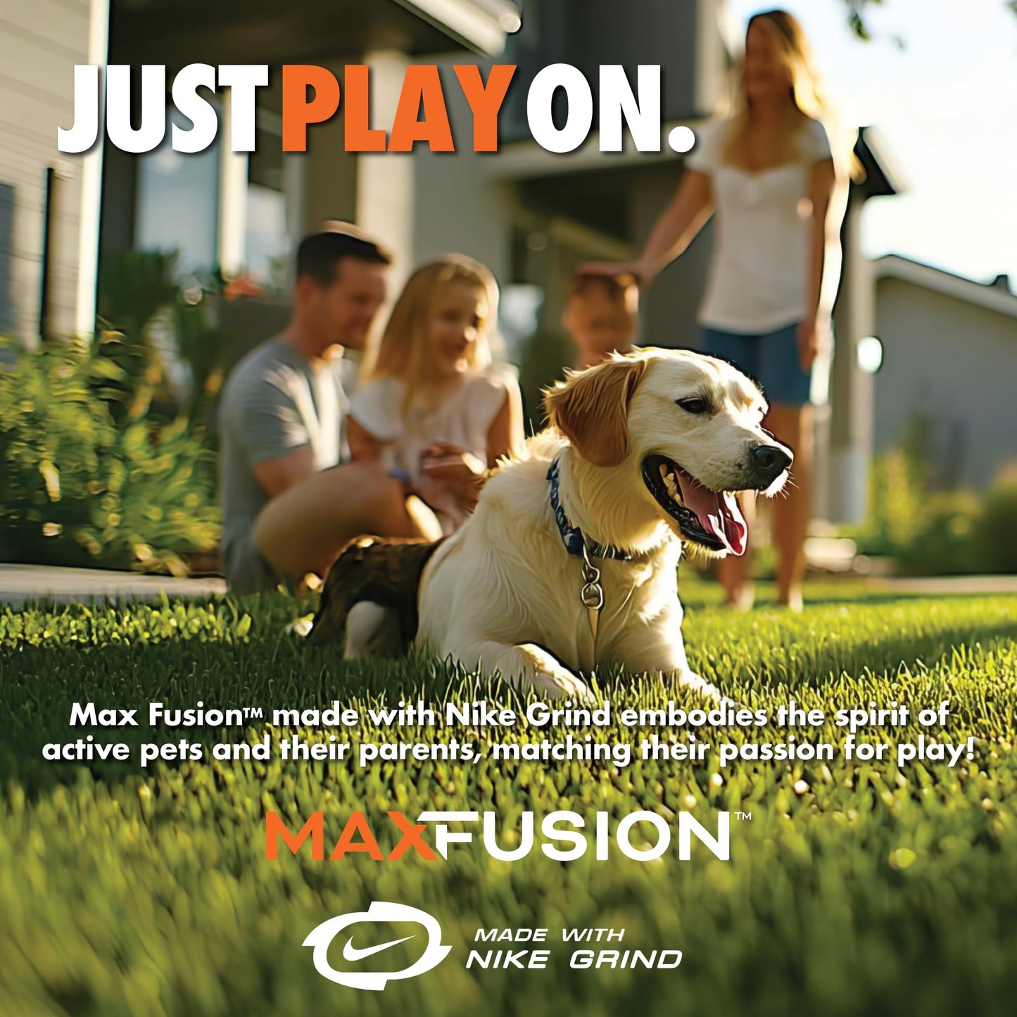 Max Fusion Made with Nike Grind, Arlee Dumbbell Dog Toy, Orange Dog Toys for Small & Medium Dogs, Durable & Natural Rubber Chew Toy for Play, Fetch, Tug & Chewing, Small, 1 Count