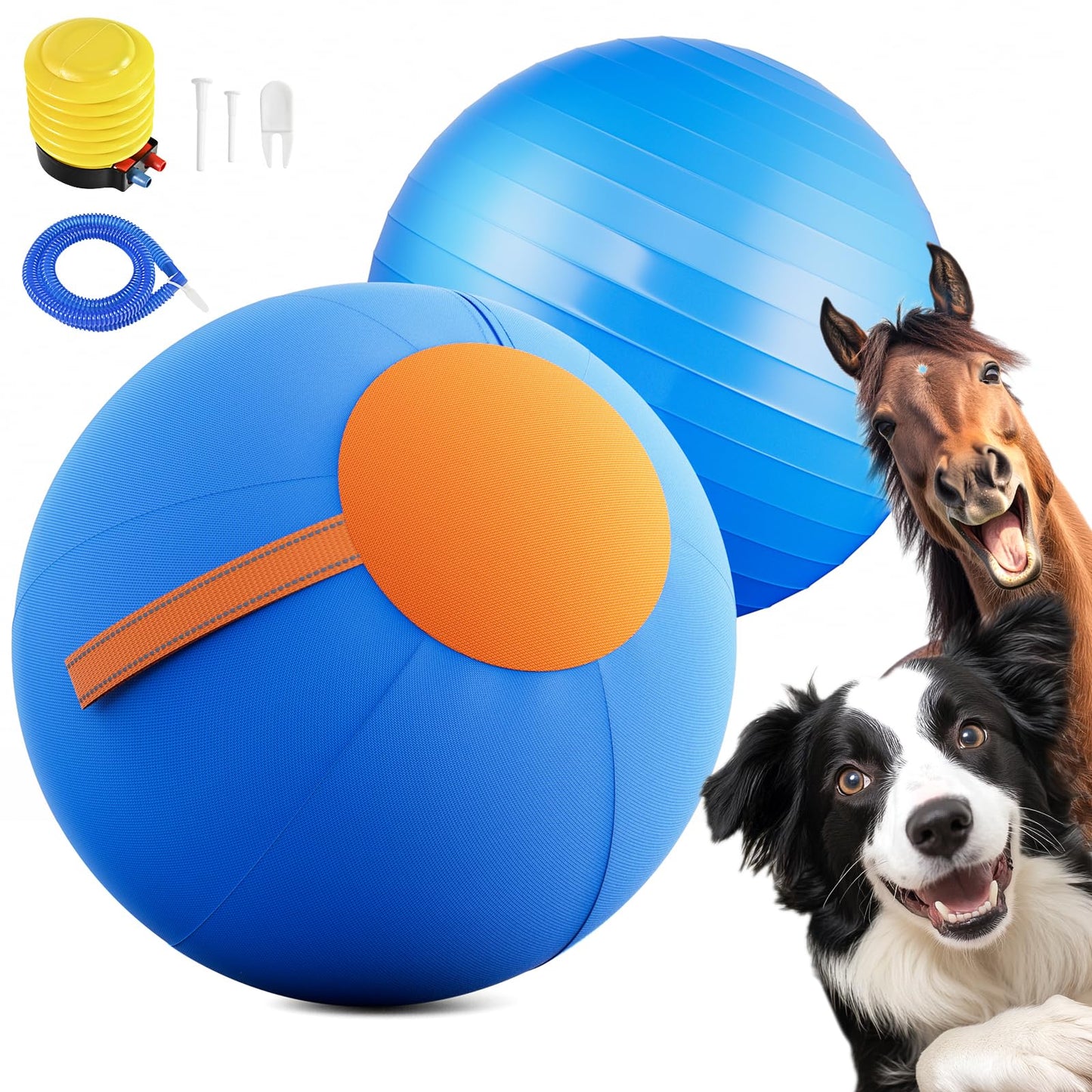Happypaw 18'' Herding Ball for Dogs – Durable Dog Toy Agility Equipment for Australian Shepherds, Cattle, Border Collies, and Small/Medieum Breeds, Outdoor Dog Toys