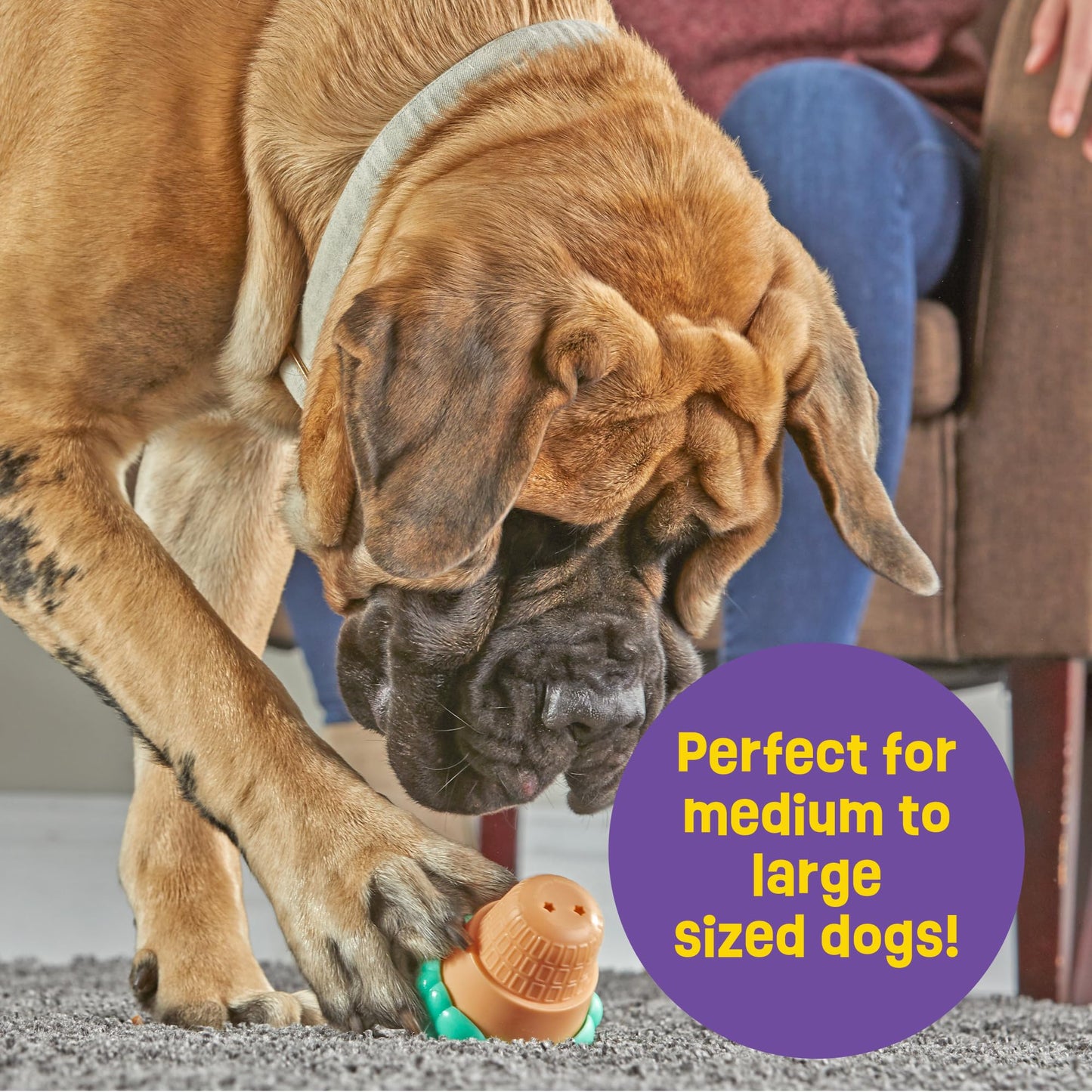 Brightkins Large Ice Cream Treat Dispenser, 2 Pieces, Dog Enrichment Toys, Dog Chew Toys, Interactive Gift for Puppies