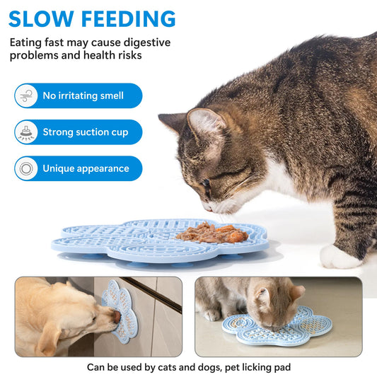 Li&Zhao Lick Mat for Dogs - 2 PCS Dog Lick Mats with Suction Cups Cat Lick Mat Puppy Lick Mat for Cats Dog Slow Feeder Dog Enrichment Toys for Yogurt Peanut Butter Food Treats